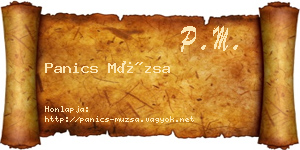 Panics Múzsa névjegykártya
